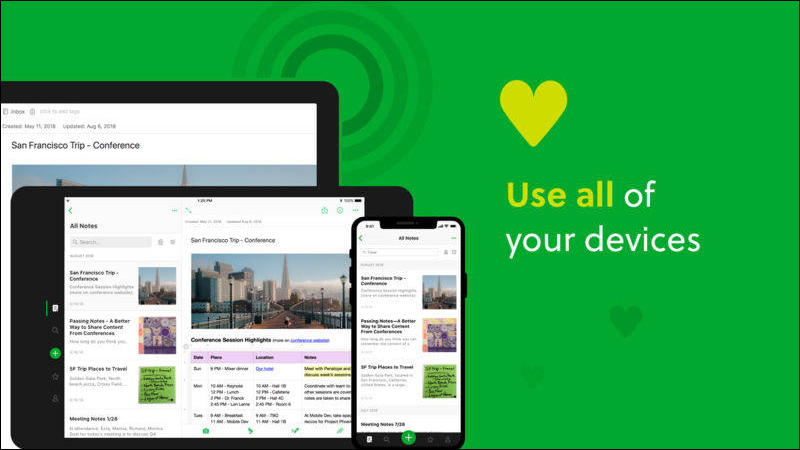 Evernote nổi bật ở khả năng hỗ trợ đa nền tảng